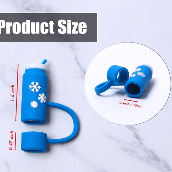 8pcs Silicon Straw Toppers for Stanley Tumbler 40 oz - Picture 5 of 6